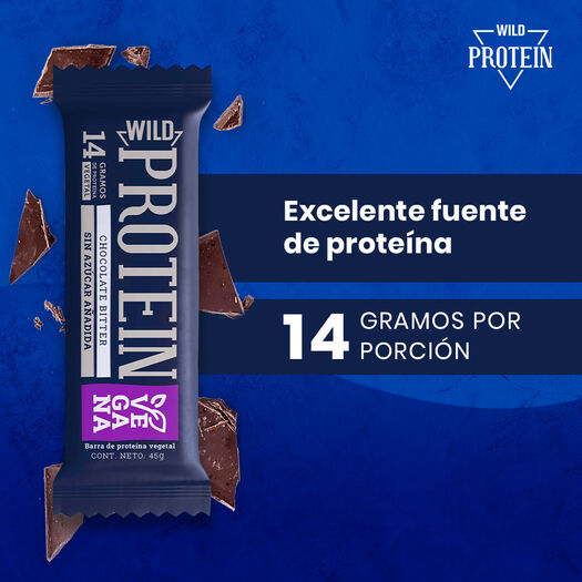 Wild Protein Vegan Chocolate Bitter 45g, , large image number 3
