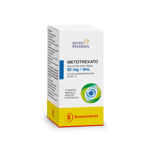 Metotrexato 50 mg/2 ml x 1 Ampolla Solución Inyectable SEVEN PHARMA CHILE SPA, , large image number 0