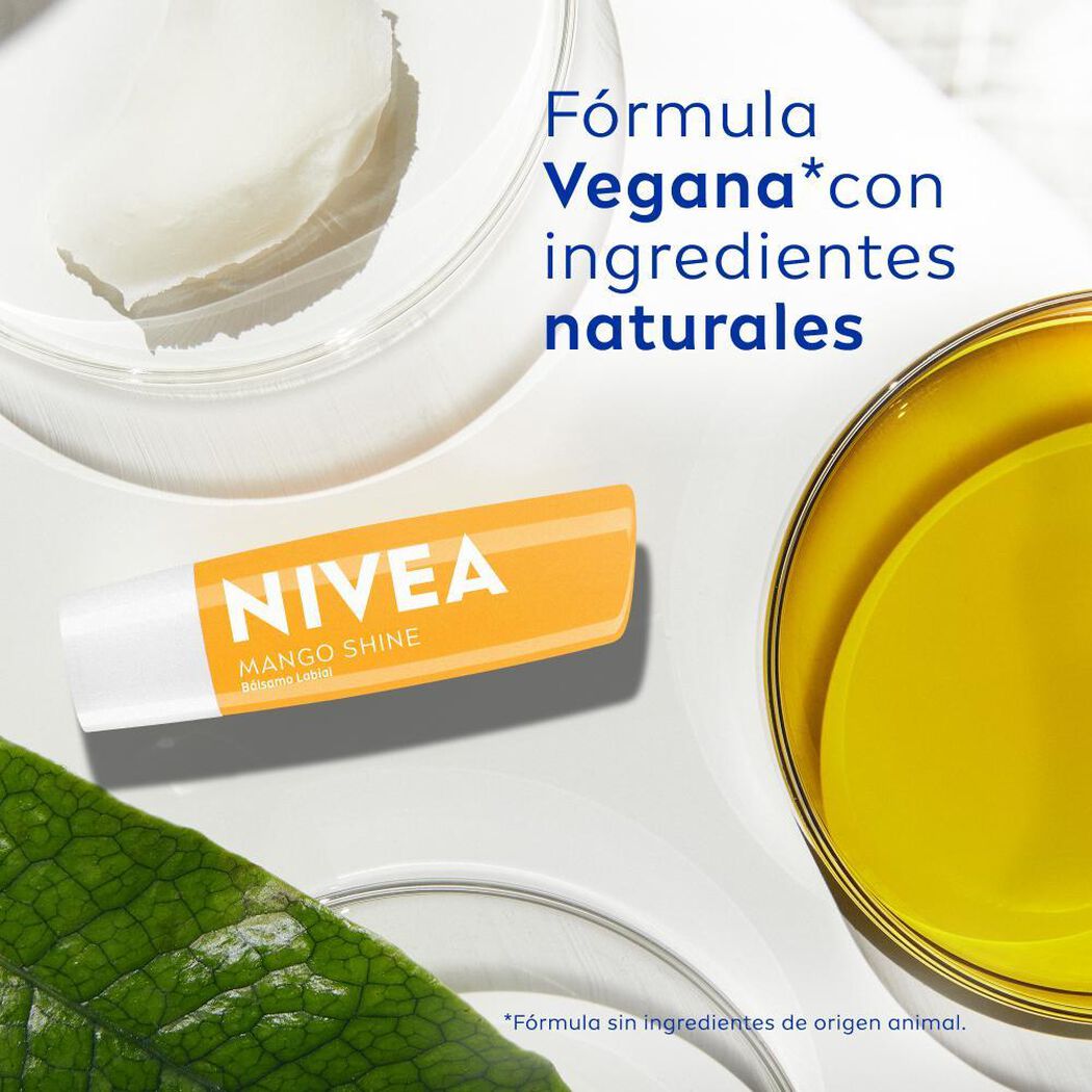 Nivea Lip Care Bálsamo Labial Mango Shine Hidratación Intensa 4,8g, , large image number 3
