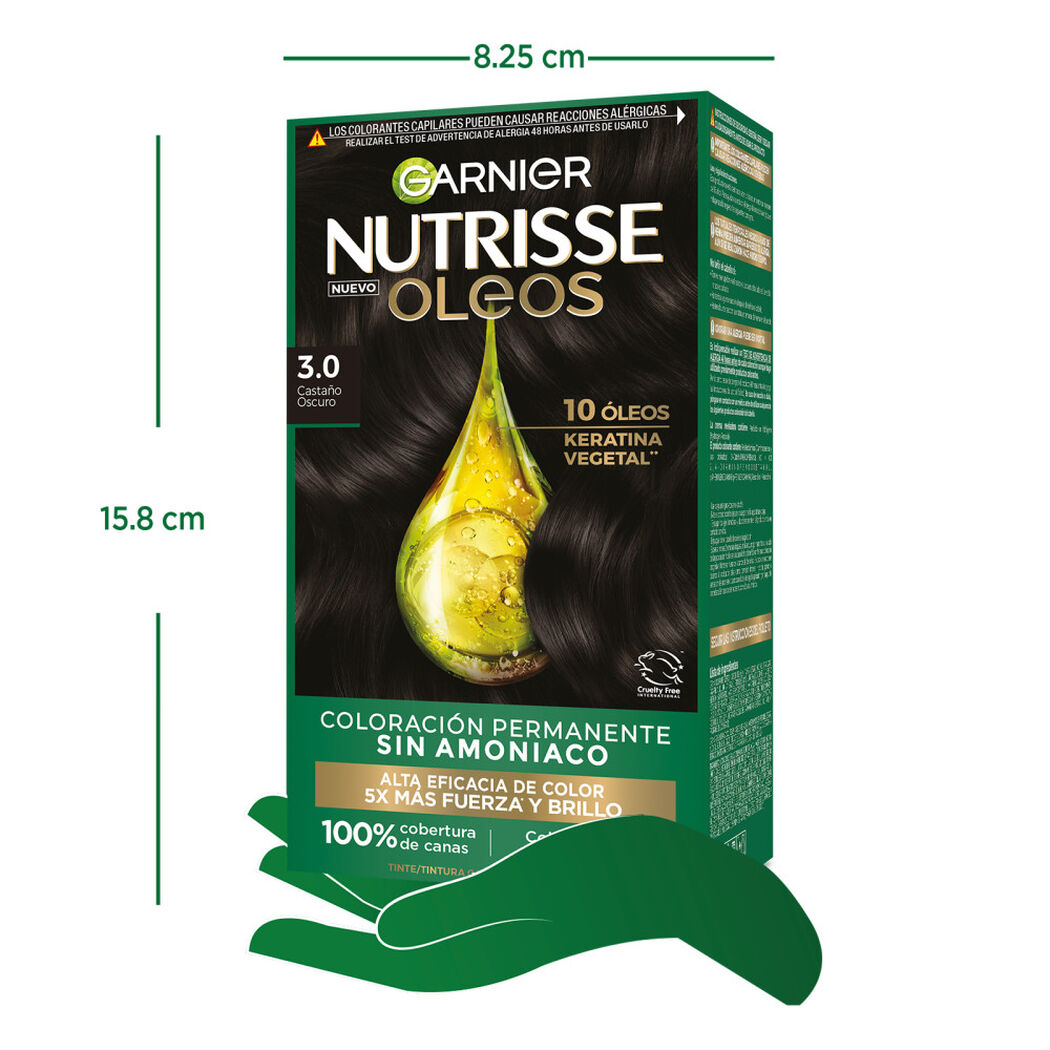 Tintura Nutrisse Oleos 3.0 Casta&ntilde;o Oscuro, , large image number 1