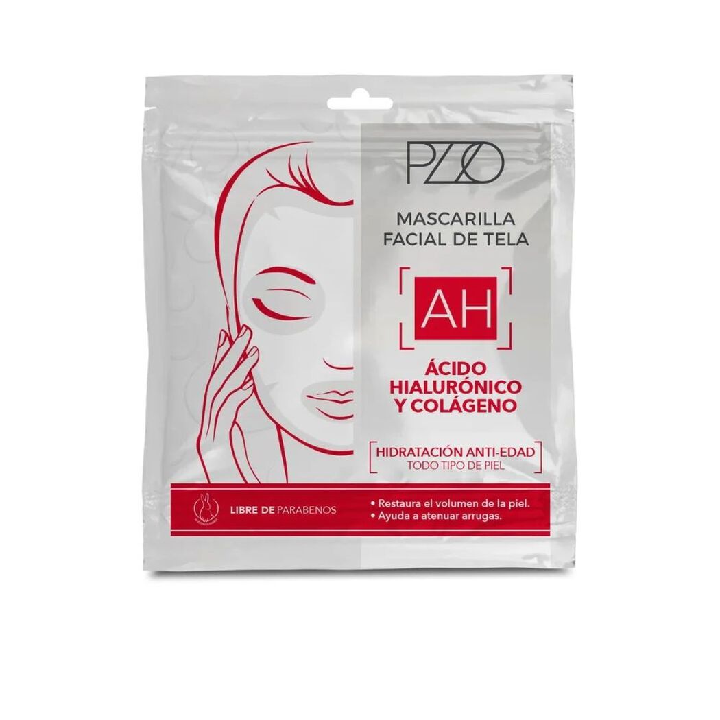 Mascarilla Facial en Tela &Aacute;cido Hialur&oacute;nico & Col&aacute;geno, , large image number 0
