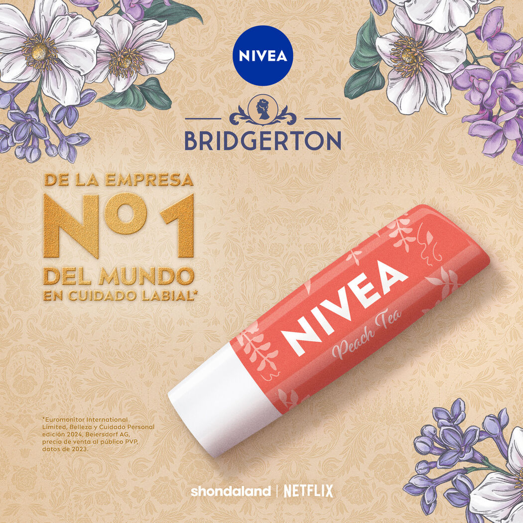 B&aacute;lsamo Labial Nivea Peach Tea Edici&oacute;n Limitada Bridgerton, , large image number 2