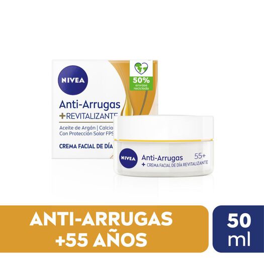 CREMA FACIAL ANTIARRUGAS 55+ REVITALIZANTE NIVEA 50 ML, , large image number 0