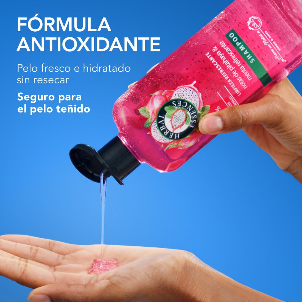 Herbal Essences Shampoo Limpieza Refrescante Pitahaya y Menta 400ml, , large image number 4
