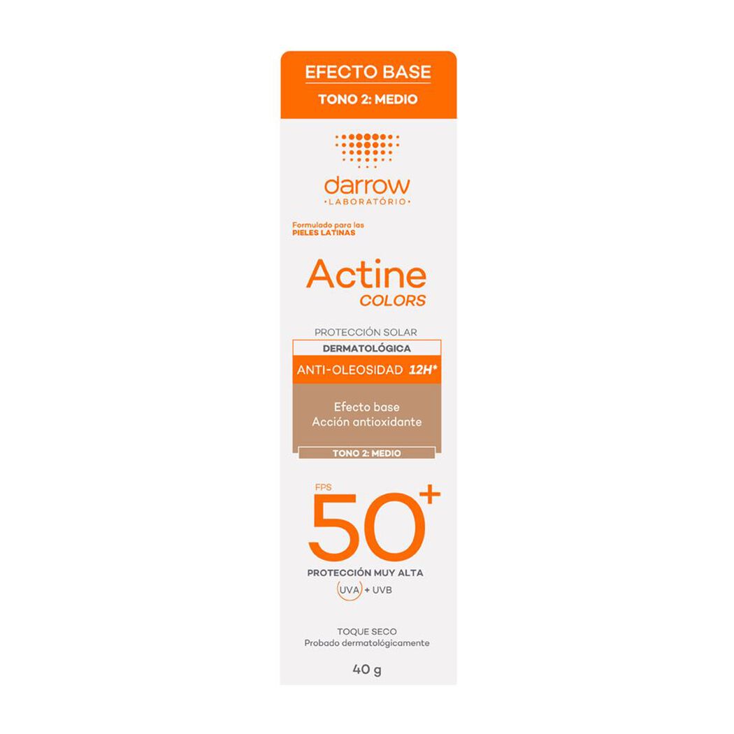 Protector Solar Darrow Actine Colors Medio Toque Seco FPS 50+ 40 mL, , large image number 1