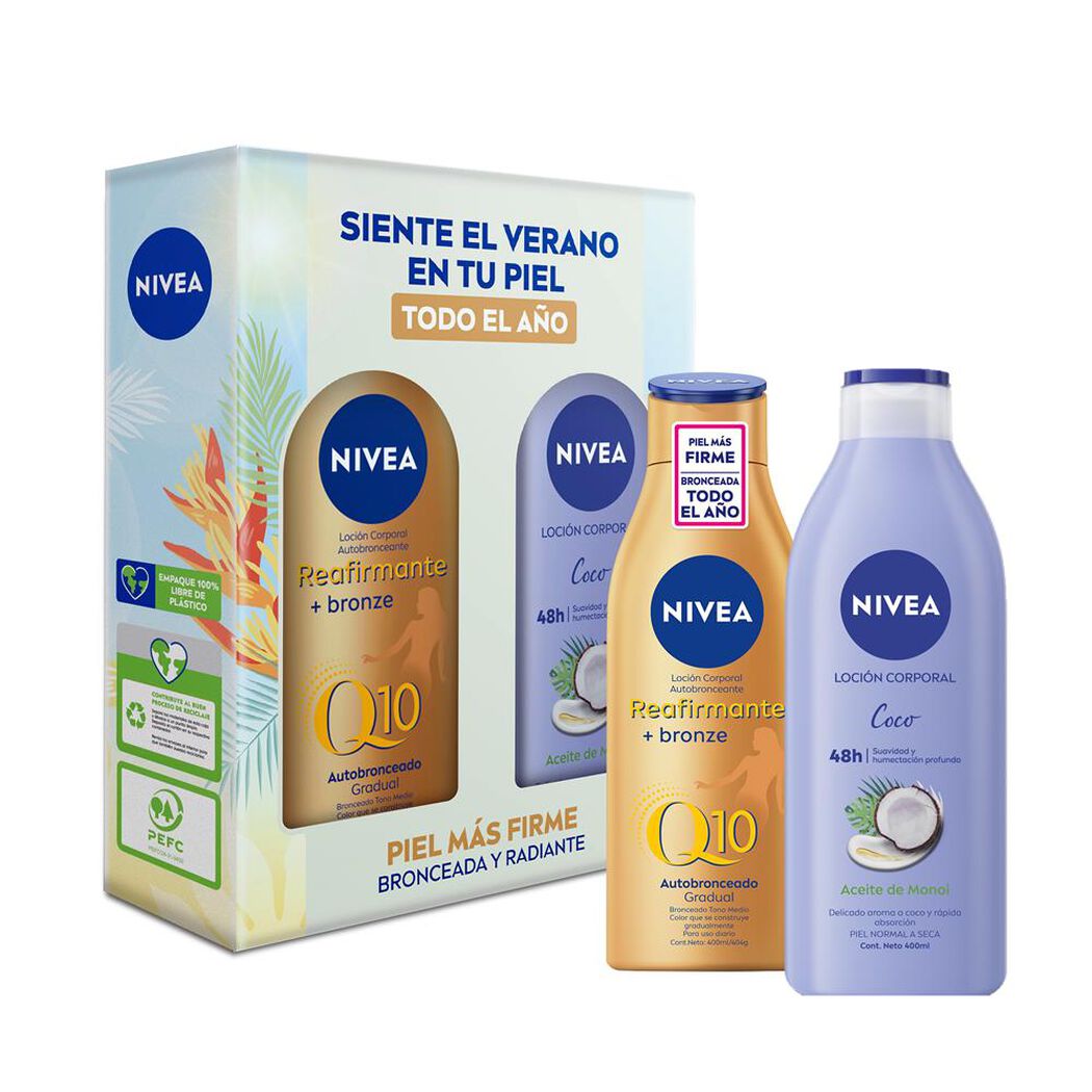 NIVEA Pack Bronze 400ml + Senses Coco 400ml, , large image number 0