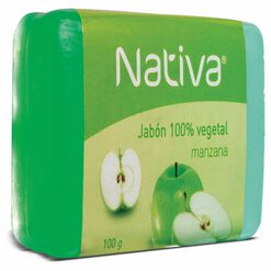 Nativa Jabón Barra 100 % Vegetal Mandarina x 100 g