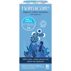 Tampon C/Aplicador Natracare Super 16 U.