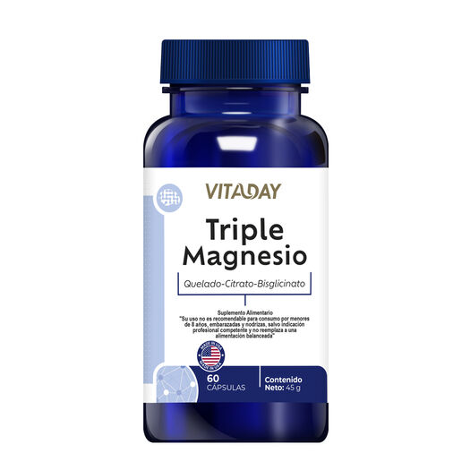 Vitaday Triple Magnesio 60 Cápsulas, , large image number 0