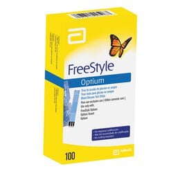 Freestyle Optium Caja 100 Tiras Glucosa