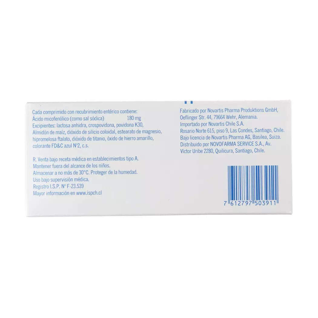 Myfortic 180 mg x 120 comprimidos recubiertos, , large image number 1