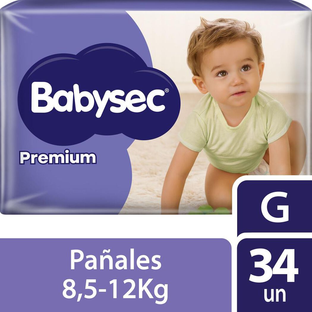 Pañales Babysec Premium G 34 un, , large image number 0