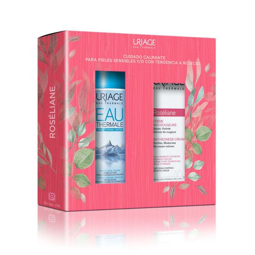 Uriage Set Rose Crema Anti Rojes + Agua Terma, , large image number 1
