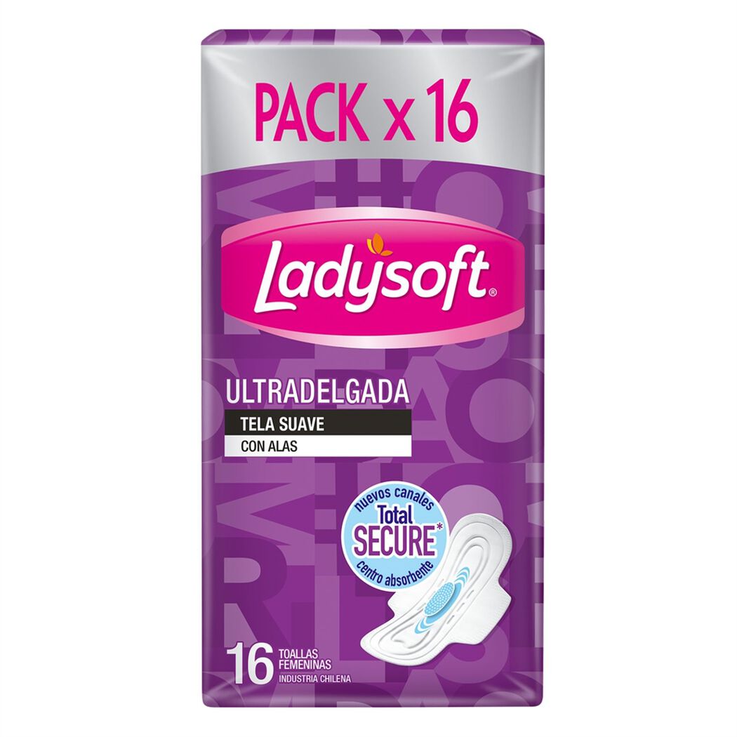 Ladysoft Toalla Higi&eacute;nica Ultra Delgada x 16 Unidades, , large image number 1