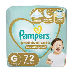Pa&ntilde;ales Pampers Premium Care Hipoalerg&eacute;nico G 72 un