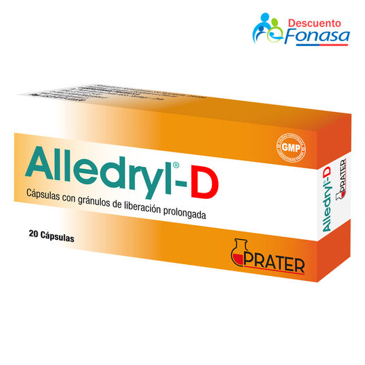 Alledryl-D 5/120 mg x 20 Cápsulas con Gránulos de Liberación Prolongada, , large image number 0