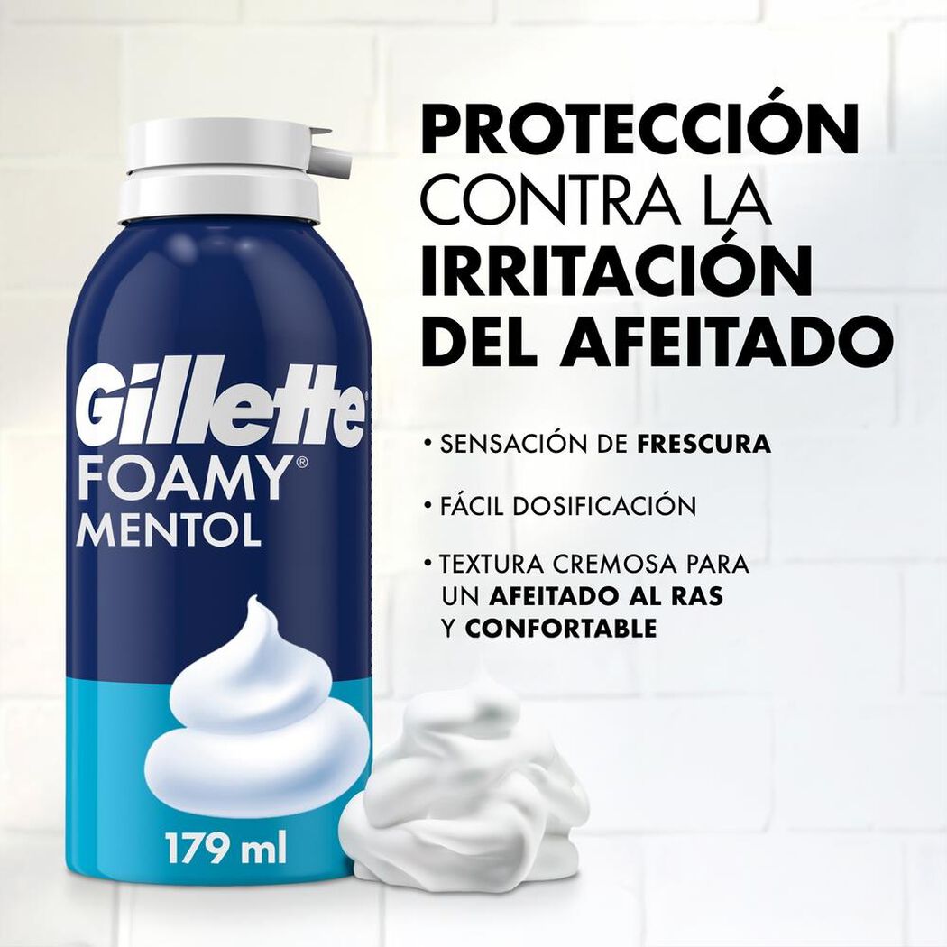 Espuma de Afeitar Gillete Mentol 175 mL, , large image number 1