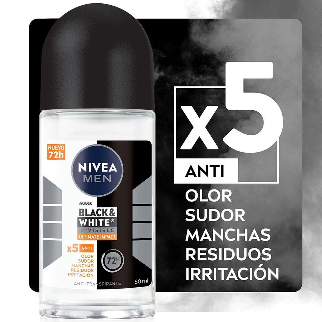 Desodorante Nivea Men Black & White Invisible Ultimate Impact 50mL, , large image number 2