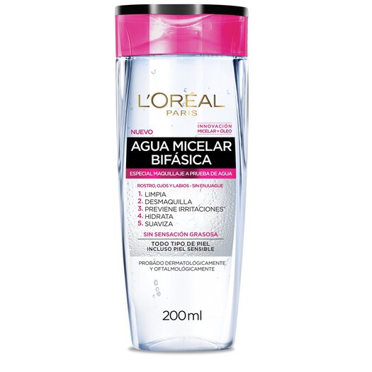 Loreal Agua Micelar Maquillaje Waterproof Hidra-Total 5 x 200 mL, , large image number 0