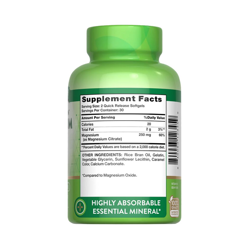 Magnesio Citrato 250mg 60 C&aacute;psulas de R&aacute;pida Absorci&oacute;n, , large image number 1
