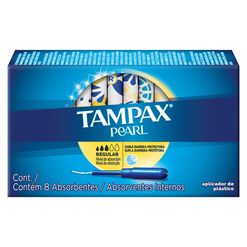 Tampones Tampax Pearl Flujo Regular, 8 Unidades
