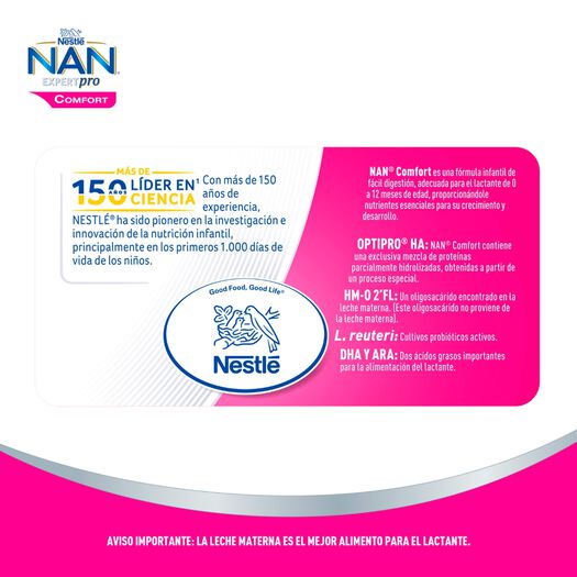 Fórmula Infantil Nan Expertpro Comfort Etapas 1 y 2 800 g, , large image number 2