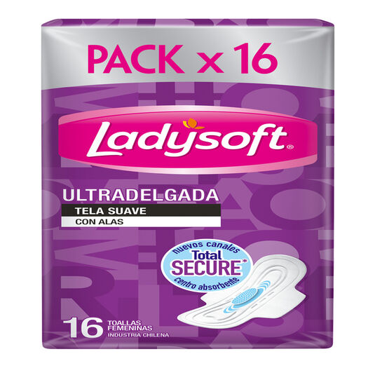 Ladysoft Toalla Higiénica Ultra Delgada x 16 Unidades, , large image number 1