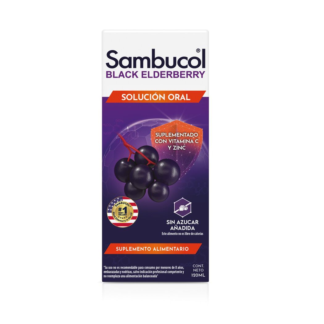 Sambucol Jarabe Black Elderberry 120 ml, , large image number 1