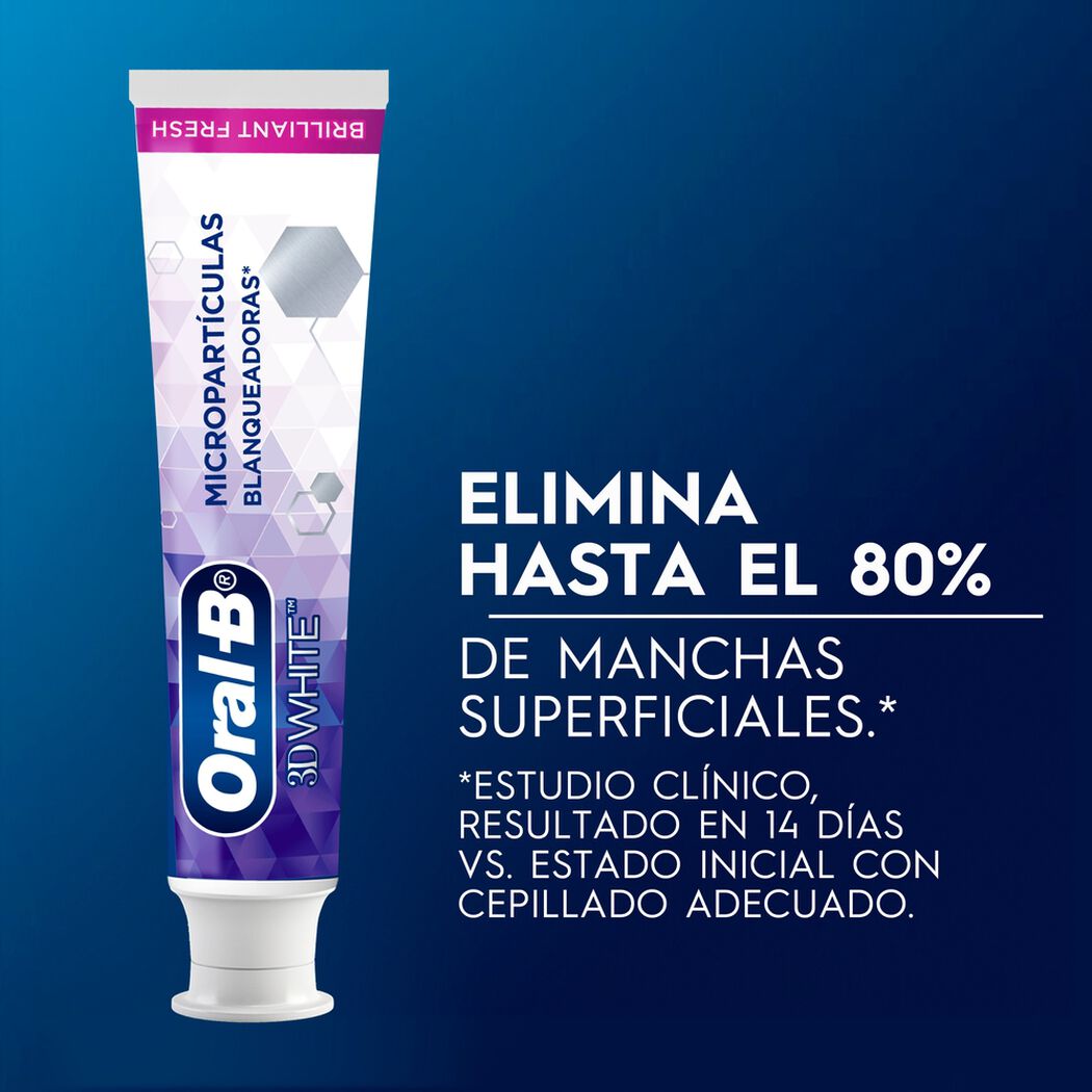 Pasta De Dientes Oral-B 3d White Brilliant Fresh 53ml, 3 Unidades, , large image number 1