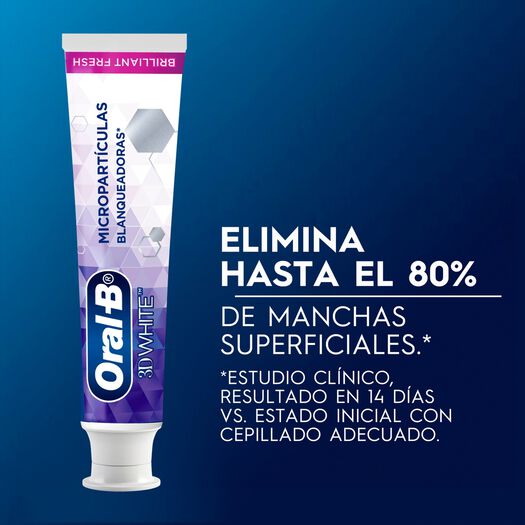 Pasta De Dientes Oral-B 3d White Brilliant Fresh 53ml, 3 Unidades, , large image number 1
