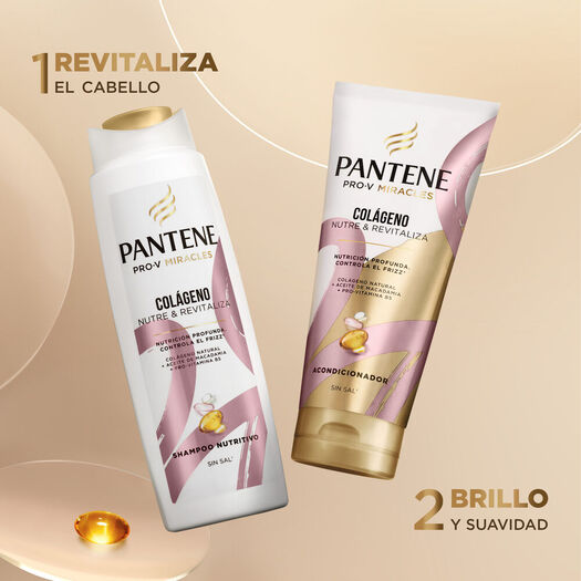 Pack Shampoo y Acondicionador Pantene Pro-V Miracles Colágeno Nutre y Revitaliza 300 ml + 250 ml, , large image number 1
