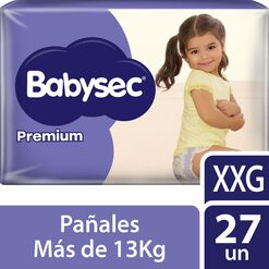 Pañales Babysec Premium XXG 27 un