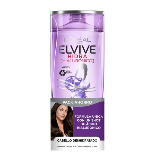 Shampoo Elvive Hidra Hialurónico 370 mL + Acondicionador 370 mL, , large image number 1