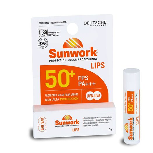 Sunwork Lips FPS 50+ x 50 g Barra, , large image number 0