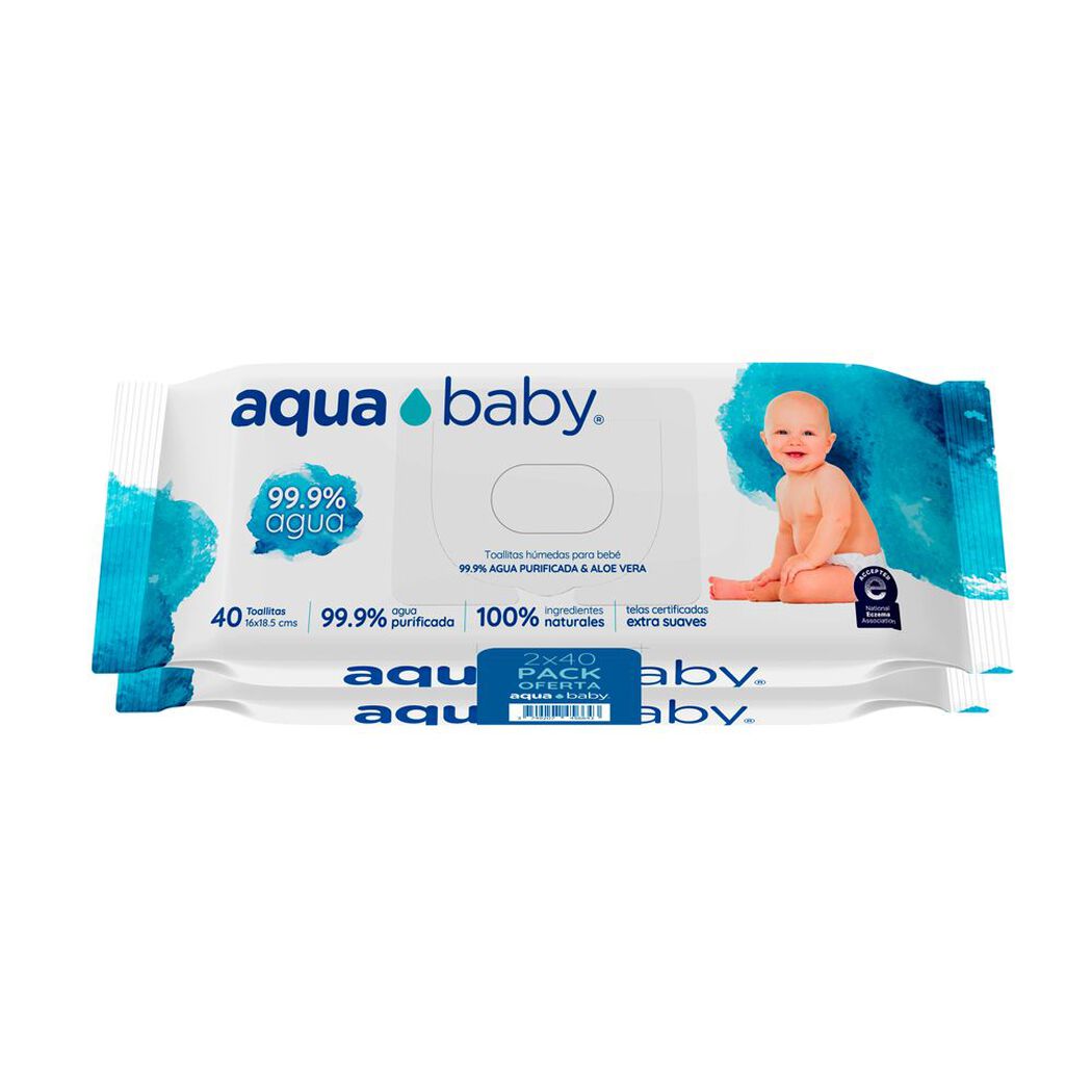 Toallitas Húmedas Aqua Baby 80 un, , large image number 0