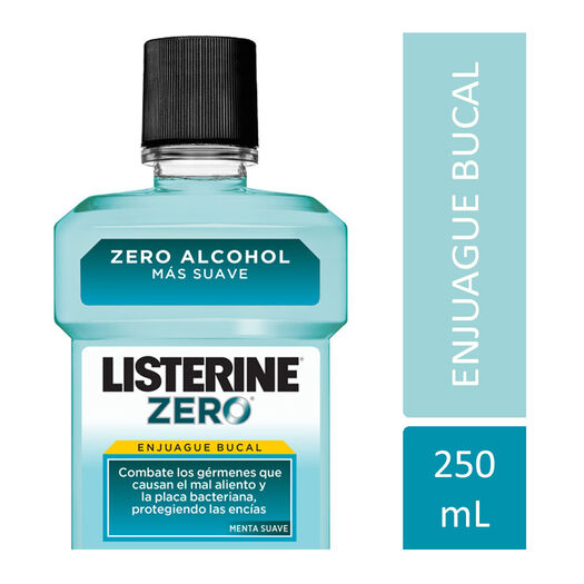 enjuague bucal listerine® cool mint zero alcohol x 250 ml, , large image number 0