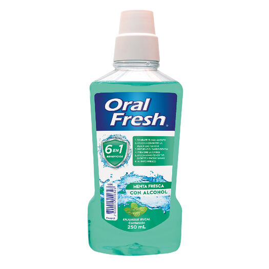 Enjuague Bucal con alcohol Oralfresh Menta Fresca 250 ml, , large image number 0