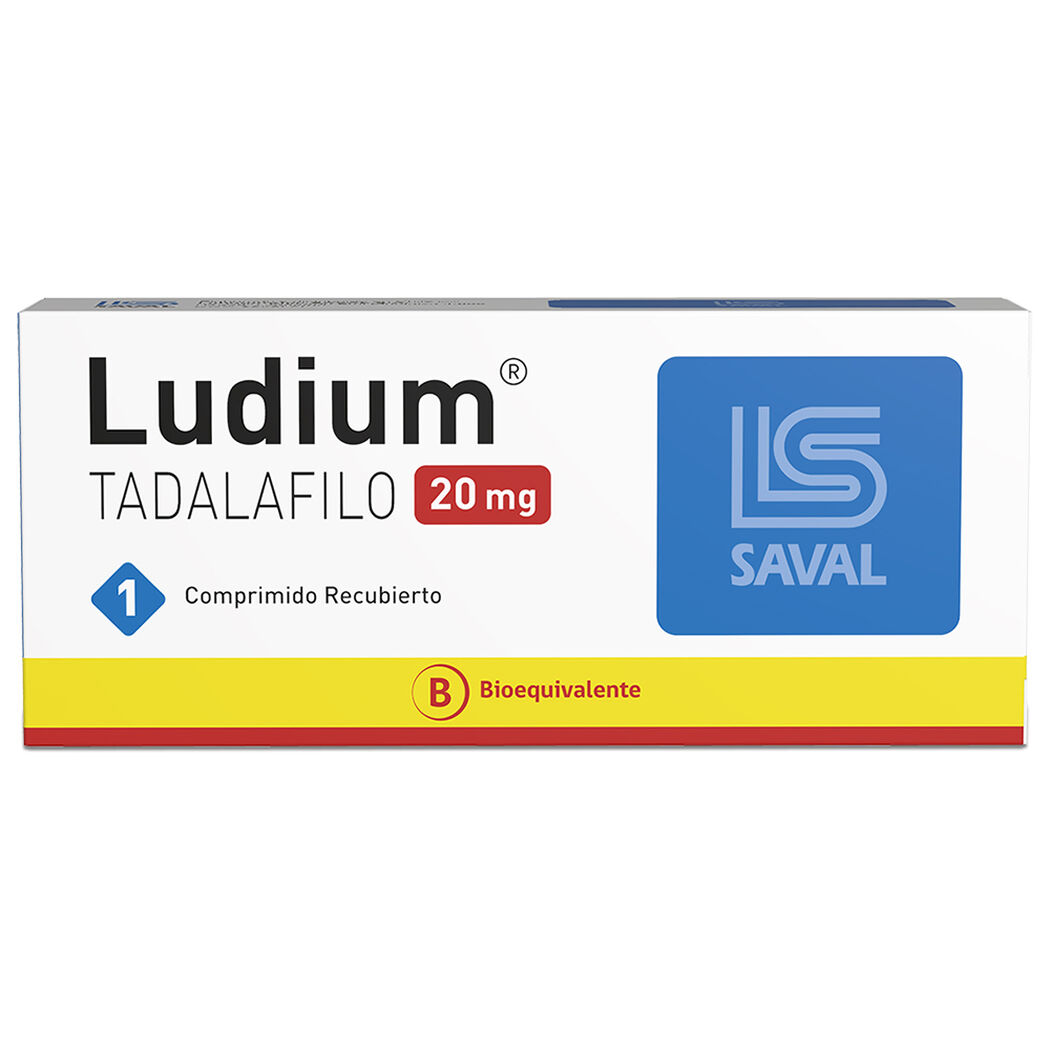 LUDIUM Tadalafilo 20 mg 1 comprimidos, , large image number 0