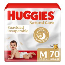 Pañales Huggies Natural Care M 70 un