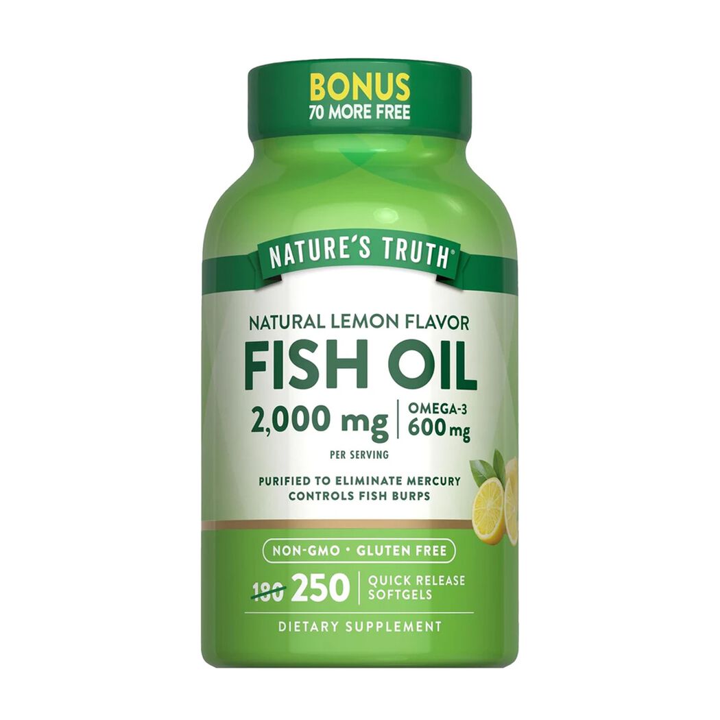 Nature&rsquo;s Truth Omega 3 Fish Oil 2000 mg 250 C&aacute;psulas, , large image number 0