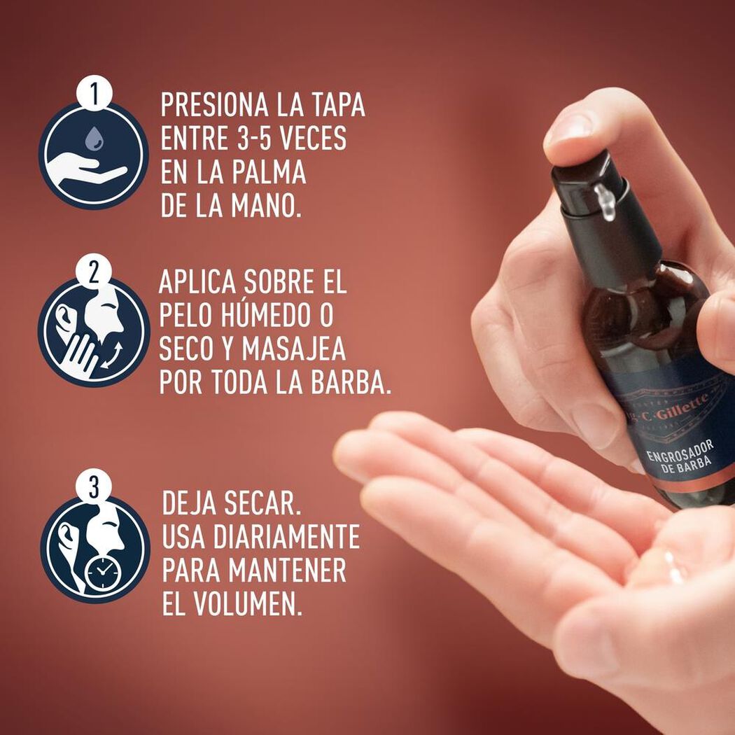 Serum Engrosador Gillette Barba King C 50 mL, , large image number 3