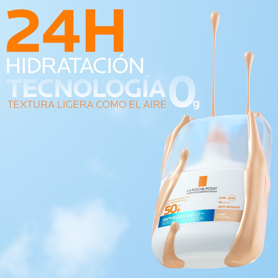 Protector Solar Anthelios UVAIR Tono Claro FPS50+ 50ml, , large image number 3