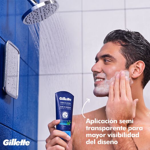 Crema de Afeitar Gillette Cara y Cuerpo 150mL, , large image number 4