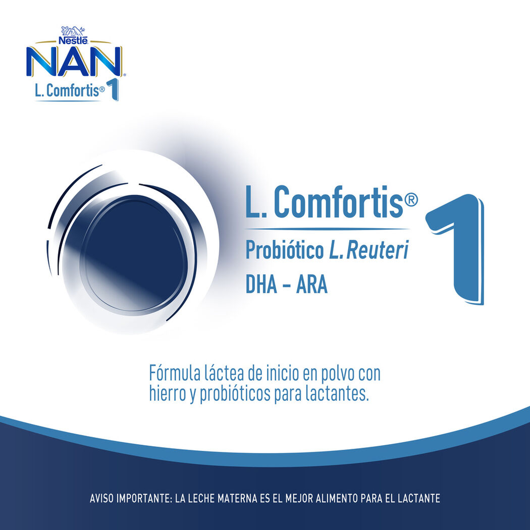 F&oacute;rmula Infantil Nan 1 L Comfortis 800 g, , large image number 1