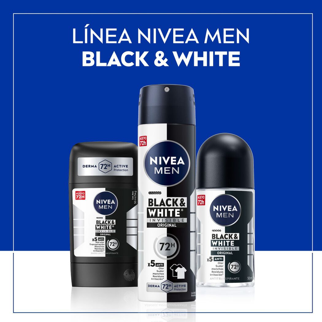 Desodorante Nivea Spray Men Invisible Black & White 150 mL, , large image number 3