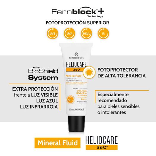 Heliocare 360 Mineral Fluid FPS 50 + x 50 mL Gel Topico, , large image number 2