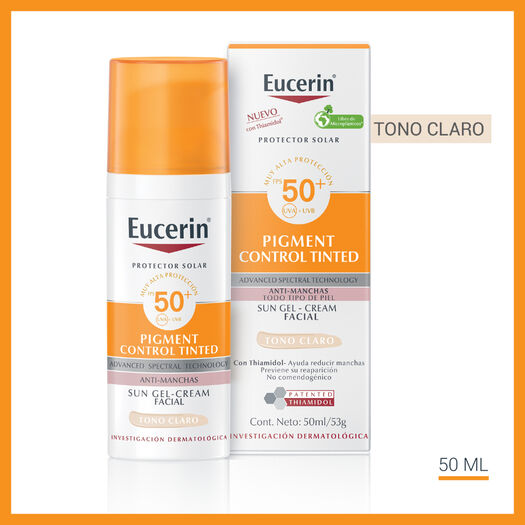 Eucerin Sun Pigment Control Tinted Facial Tono Claro Protector Solar Fps50+ 50Ml , , large image number 1