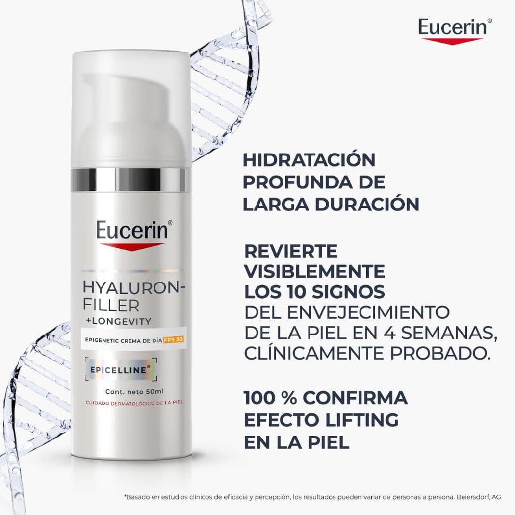 Eucerin Epigenetic Crema de D&iacute;a FPS30 Hyaluron-Filler + Longevity Antiedad 50 ml, , large image number 4