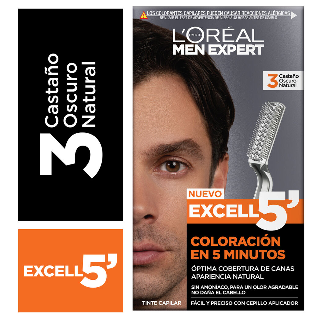 Tintura Loreal Excell 5 3 Castaño Oscuro Natural 70 mL, , large image number 0