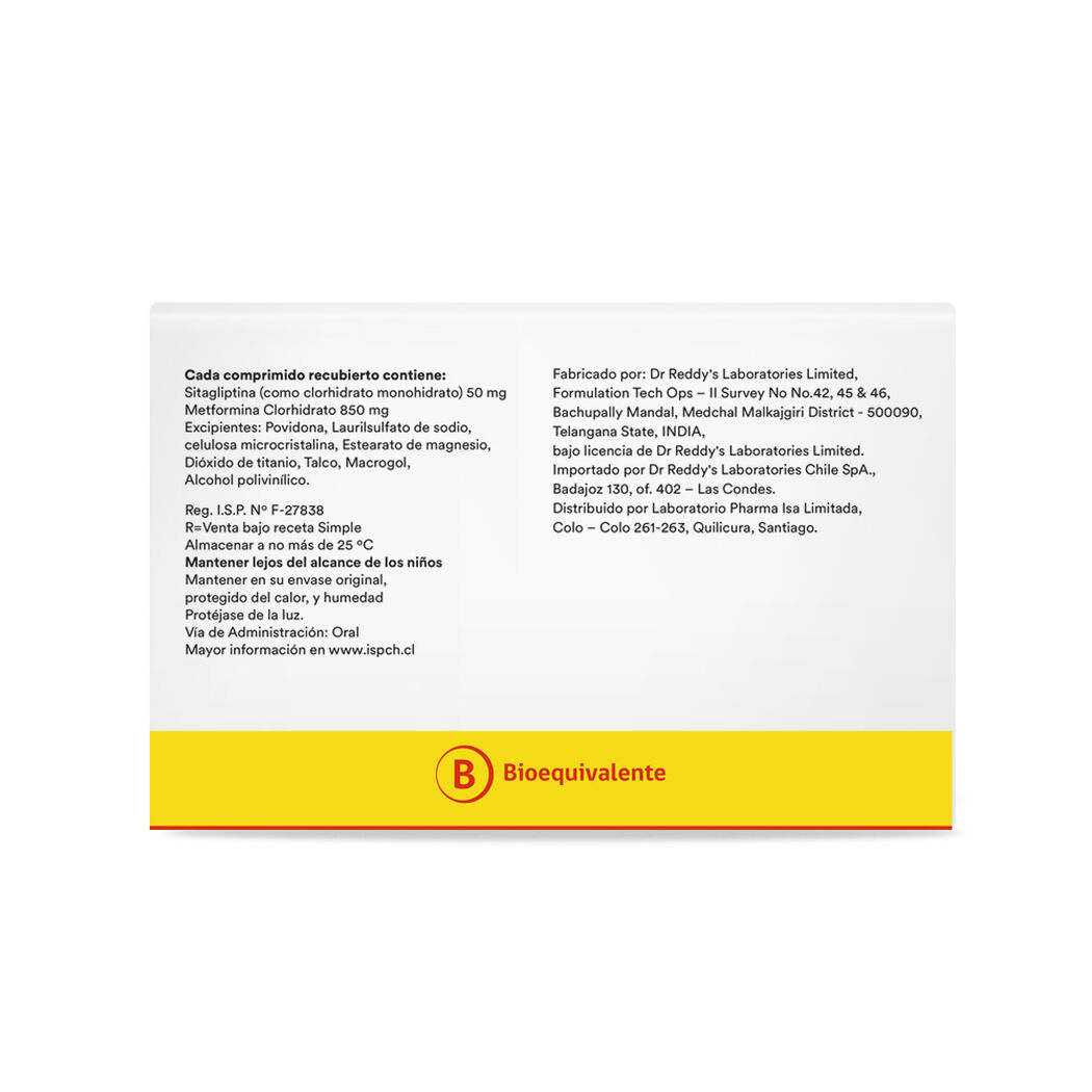 Sitareddys-M 50/850 56 Comprimidos Recubiertos, , large image number 1